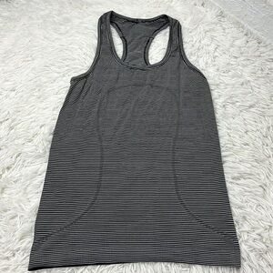 Lululemon Swiftly Tech Tank Hyper Stripe Black White